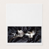 Chihuahua auf schwarzer Seide (Außenseite Aufgefaltet)