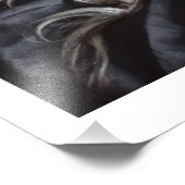 Chihuahua auf schwarzer Seide Fotodruck (Ecke)