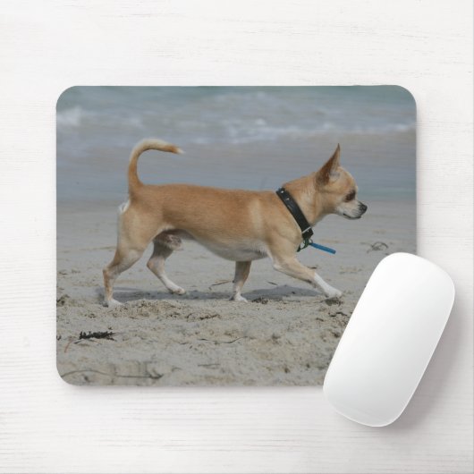 Chihuahua auf Strand Mousepad (Mit Mouse)