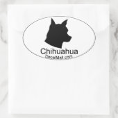 Chihuahua-Auto-Aufkleber Ovaler Aufkleber (Tasche)