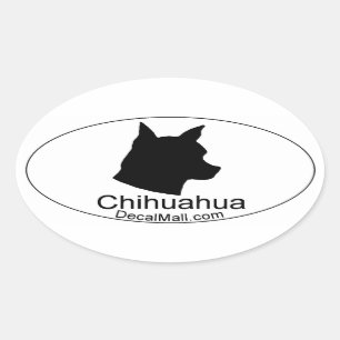 Chihuahua-Auto-Aufkleber Ovaler Aufkleber