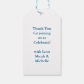 Chihuahua Baby Shower Blue Boy Dog Geschenkanhänger (Rückseite)