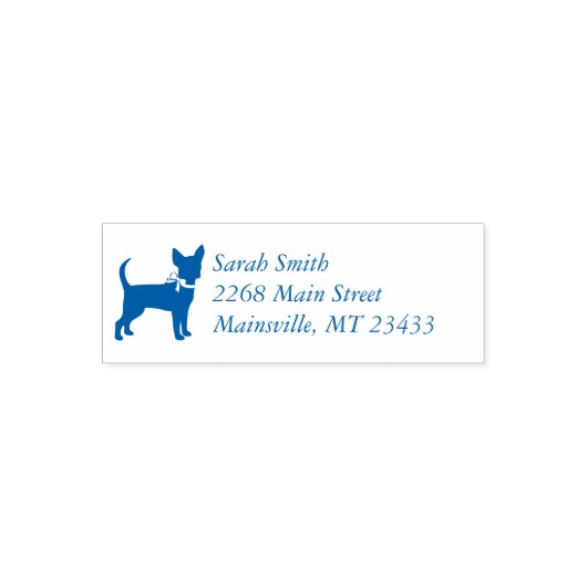 Chihuahua Baby Shower Blue Boy Dog Permastempel (Design)