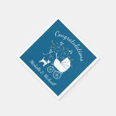Chihuahua Baby Shower Blue Boy Dog Serviette (Ecke)