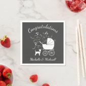 Chihuahua Babydusche Geschlecht neutrale Niedlich Serviette (Beispiel)