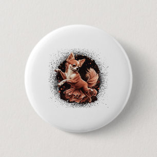 Chihuahua Ballerina Ballerina Tanz Button