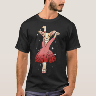 Chihuahua Ballerina Cute Tan White And Pink Animal T-Shirt