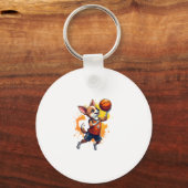 Chihuahua Basketball Player Sport Dunk Copy Schlüsselanhänger (Vorderseite)