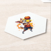 Chihuahua Basketball Player Sport Dunk Copy Untersetzer (angewinkelt)