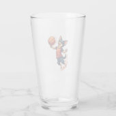 Chihuahua Basketball Player Sport Dunk Glas (Rückseite)