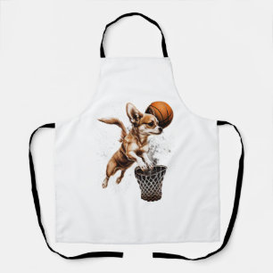 Chihuahua Basketball Player Sport Dunk Schürze