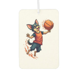 Chihuahua Basketballspieler Sport Dunk Autolufterfrischer