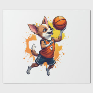 Chihuahua Basketballspieler Sport Dunk Kopie Geschenkpapier