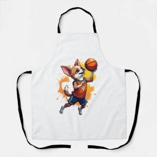 Chihuahua Basketballspieler Sport Dunk Kopie Schürze