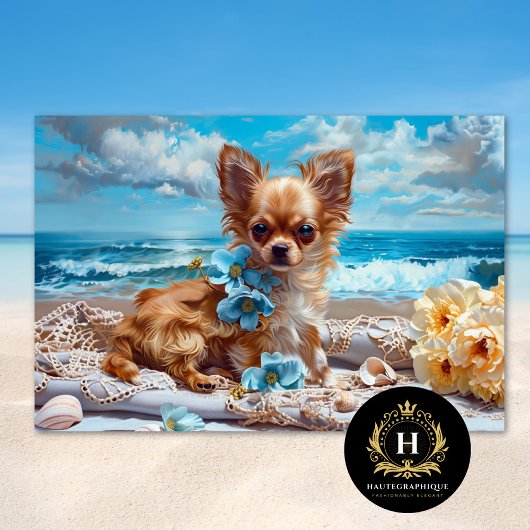 Chihuahua Beach Decoupage Seidenpapier