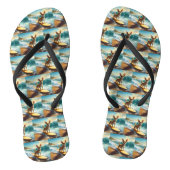 Chihuahua Beach Surfmalerei Badesandalen (Fußbett)