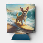 Chihuahua Beach Surfmalerei Dosenkühler (Rückseite)