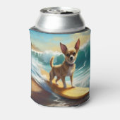 Chihuahua Beach Surfmalerei Dosenkühler (Kanne Rückseite)