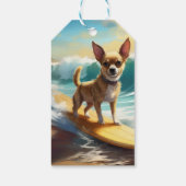 Chihuahua Beach Surfmalerei Geschenkanhänger (Rückseite)