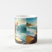 Chihuahua Beach Surfmalerei Kaffeetasse (Mittel)
