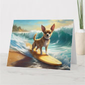 Chihuahua Beach Surfmalerei Karte (Vorderseite)