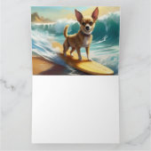 Chihuahua Beach Surfmalerei Karte (Innenseite)
