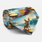 Chihuahua Beach Surfmalerei Krawatte (Gerollt)