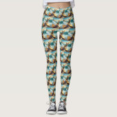 Chihuahua Beach Surfmalerei Leggings (Vorderseite)