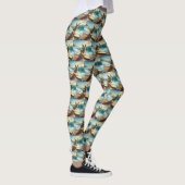 Chihuahua Beach Surfmalerei Leggings (Rechts)