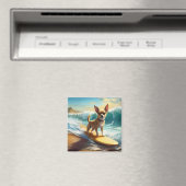 Chihuahua Beach Surfmalerei Magnet (In Situ (Geschirrspüler))