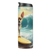 Chihuahua Beach Surfmalerei Thermosbecher (Nach rechts gedreht)