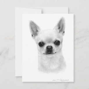 Chihuahua Beauty - Handgemalt Pet Portrait Postkarte