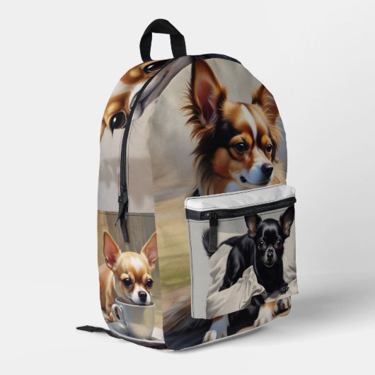 Chihuahua Bedruckter Rucksack (Rückseitige Ecke links)