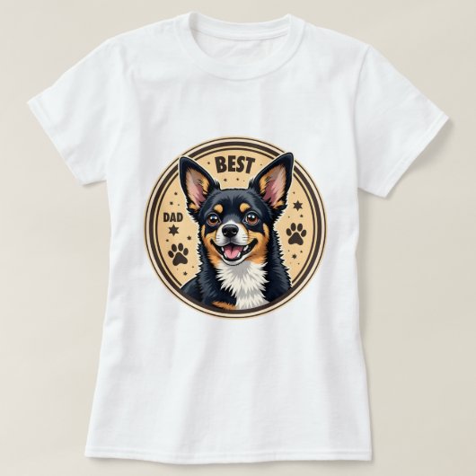 Chihuahua 'Bester Chihuahua-Vater' T-Shirt (Design vorne)