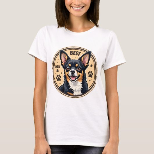 Chihuahua 'Bester Chihuahua-Vater' T-Shirt (Vorderseite)