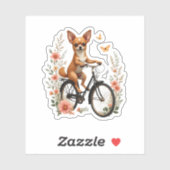 Chihuahua Bike Bicycle Dog Cycling Aufkleber (Blatt)