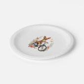 Chihuahua Bike Bicycle Dog Cycling Pappteller (Schrägansicht)