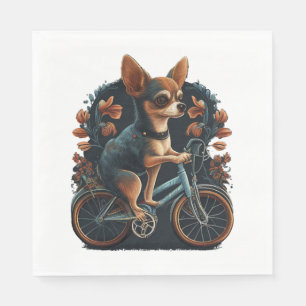 Chihuahua Bike Bicycle Dog Cycling Serviette