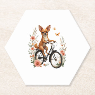 Chihuahua Bike Bicycle Dog Cycling Untersetzer