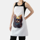 Chihuahua Biker Motorcyer Riding Dog Vater Schürze (InSitu)