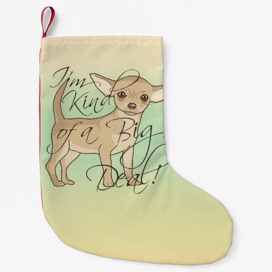 Chihuahua bin ich ein bisschen ein kleiner weihnachtsstrumpf (Vorderseite)
