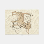 Chihuahua bin ich ein bisschen eine große Sache Fleecedecke (Vorderseite (Horizontal))
