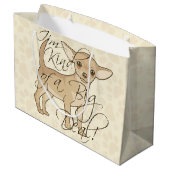 Chihuahua bin ich ein bisschen eine große Sache Geschenktüte (Rückseite Schrägansicht)