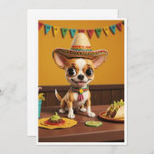Chihuahua Birthday Card Einladung (Vorne/Hinten)