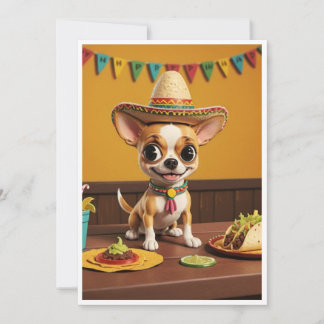 Chihuahua Birthday Card Einladung