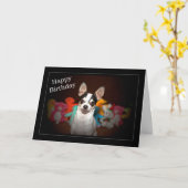 Chihuahua Birthday Card Karte (Gelbe Blume)
