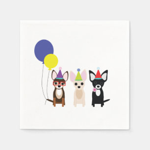Chihuahua Birthday Napkins Serviette