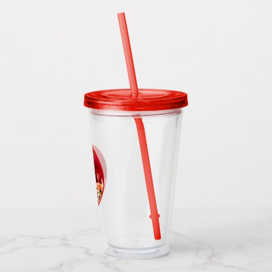 Chihuahua Birthday Pizza Pizza Acryltrinkbecher (Links)