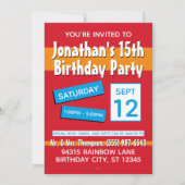 Chihuahua Birthday Pizza Pizza Einladung (Rückseite)