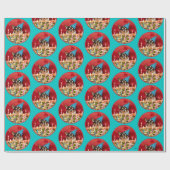 Chihuahua Birthday Pizza Pizza Geschenkpapier (Flach)